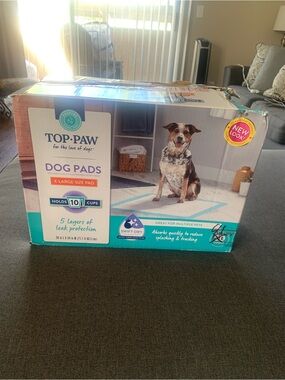 Opened Damaged Box W/ Less Top Paw Dog Pads Holds 10 Cups 28”LX34”W XL 41 Ct NWT